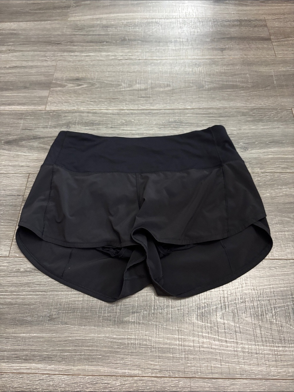 black lululemon speed up shorts